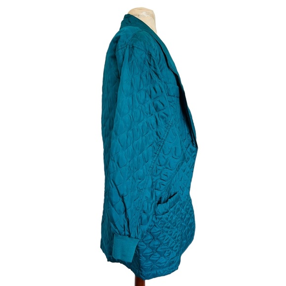 Vintage Silk Teal Jacket (small) - Picture 3 of 11